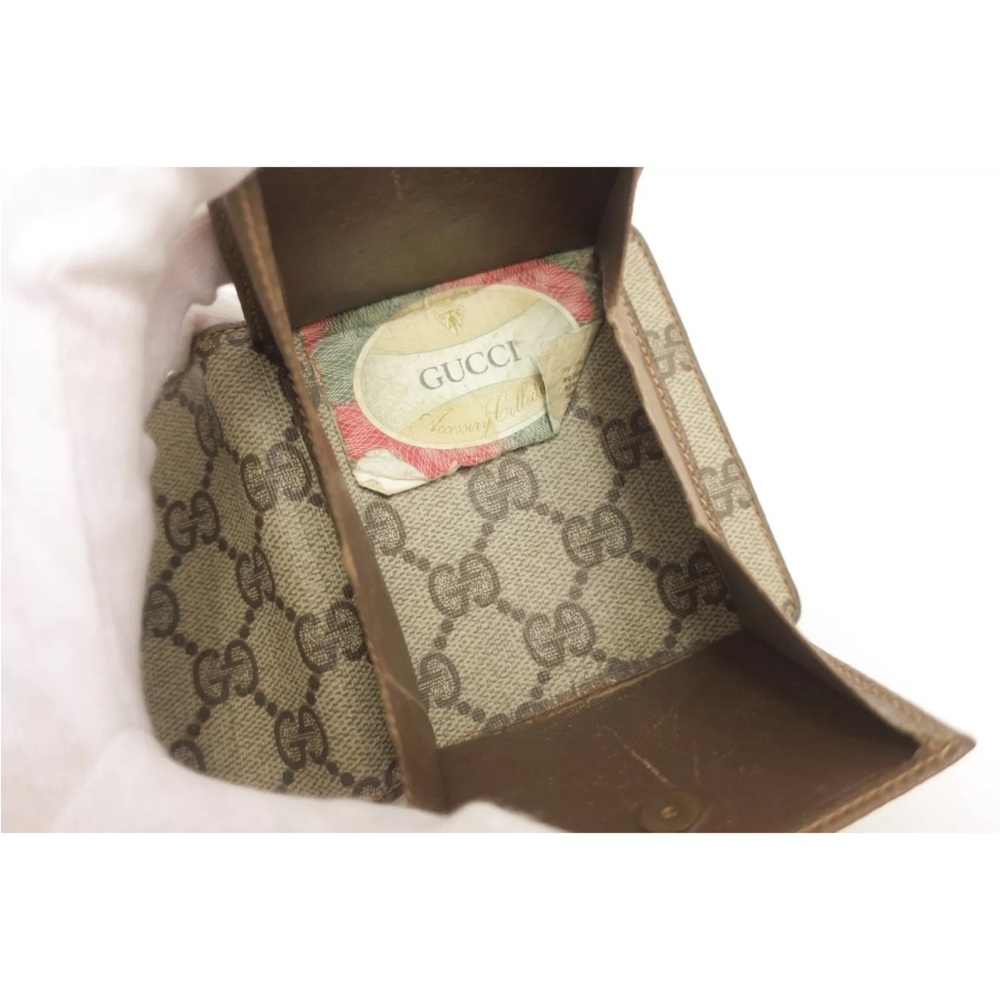 Authentic GUCCI GG PVC Leather Bifold Compact Wallet #30707 - Picture 8 of 14